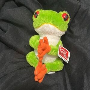 Small Gund Telus Frog Plush Toy